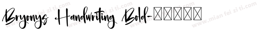 Bryonys Handwriting Bold字体转换